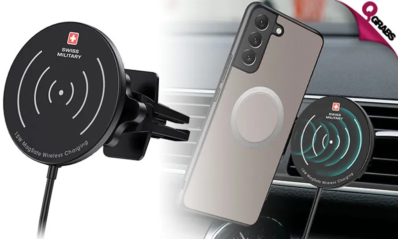 Swiss Military 15W MagSafe Car Vent Phone Charger!